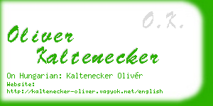 oliver kaltenecker business card