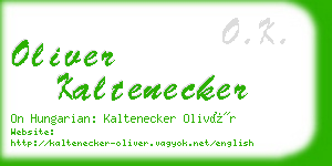 oliver kaltenecker business card